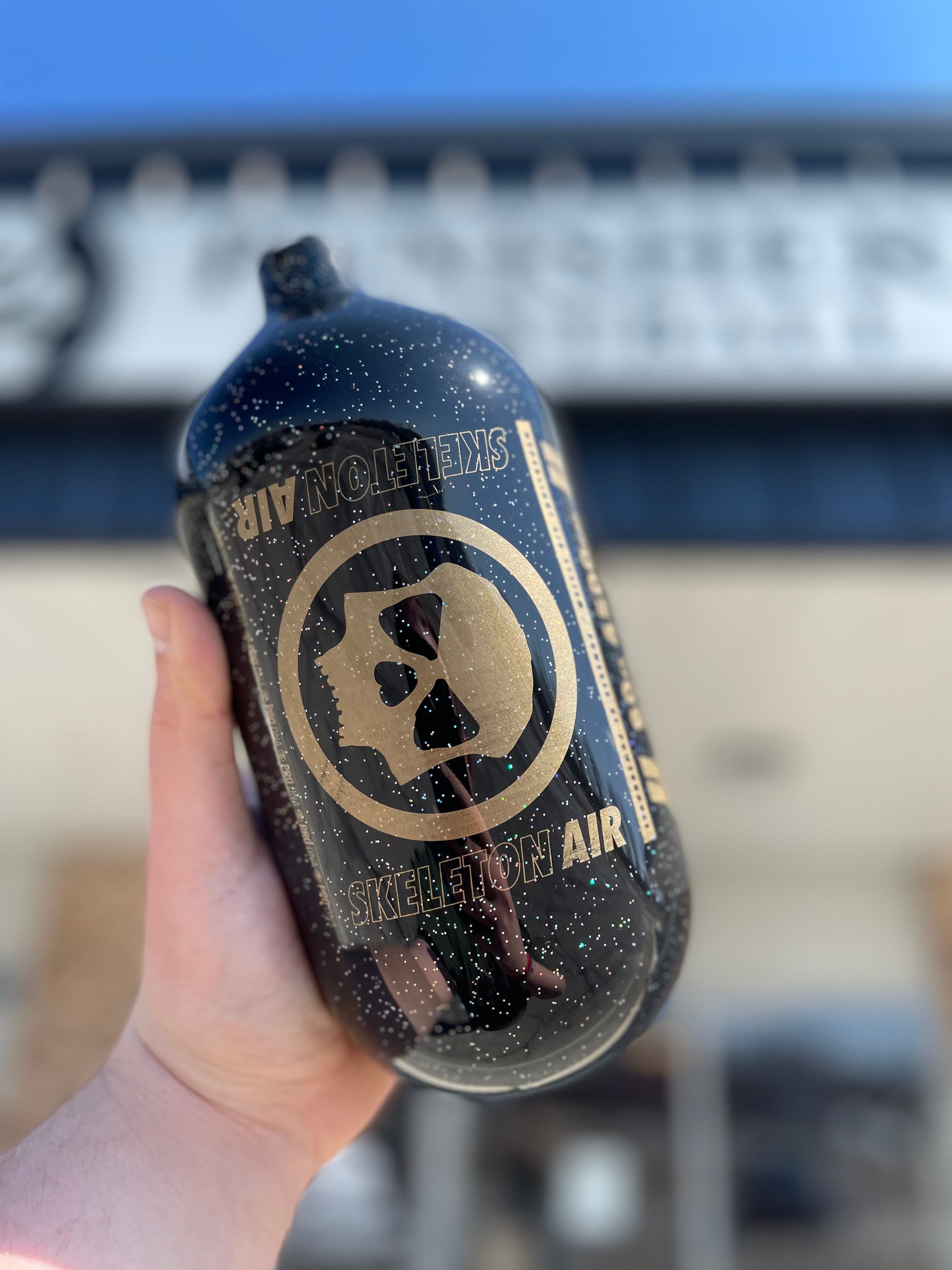 Infamous Skeleton Air "Hyperlight" Paintball Tank BOTTLE ONLY - Galaxy Series - Galaxy Gold - 80/4500 PSI