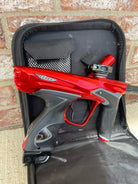 Used Dye DM15 Paintball Marker - Gloss Red w/ 2 UL Backs, Lockdown 2 Feedneck, SLAP ASA, Deuce Trigger