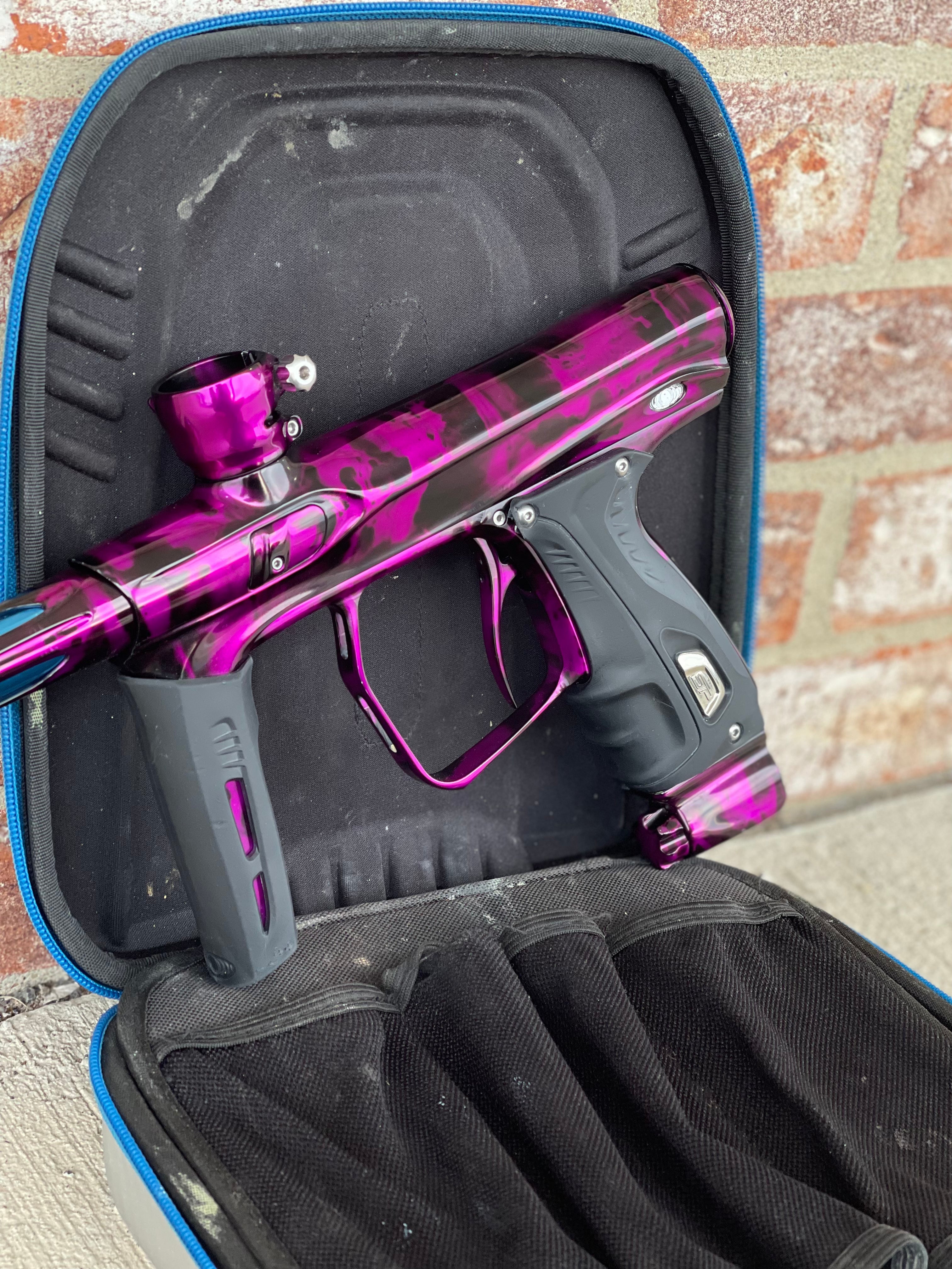 Used Shocker XLS Paintball Gun - Purple Acid Wash