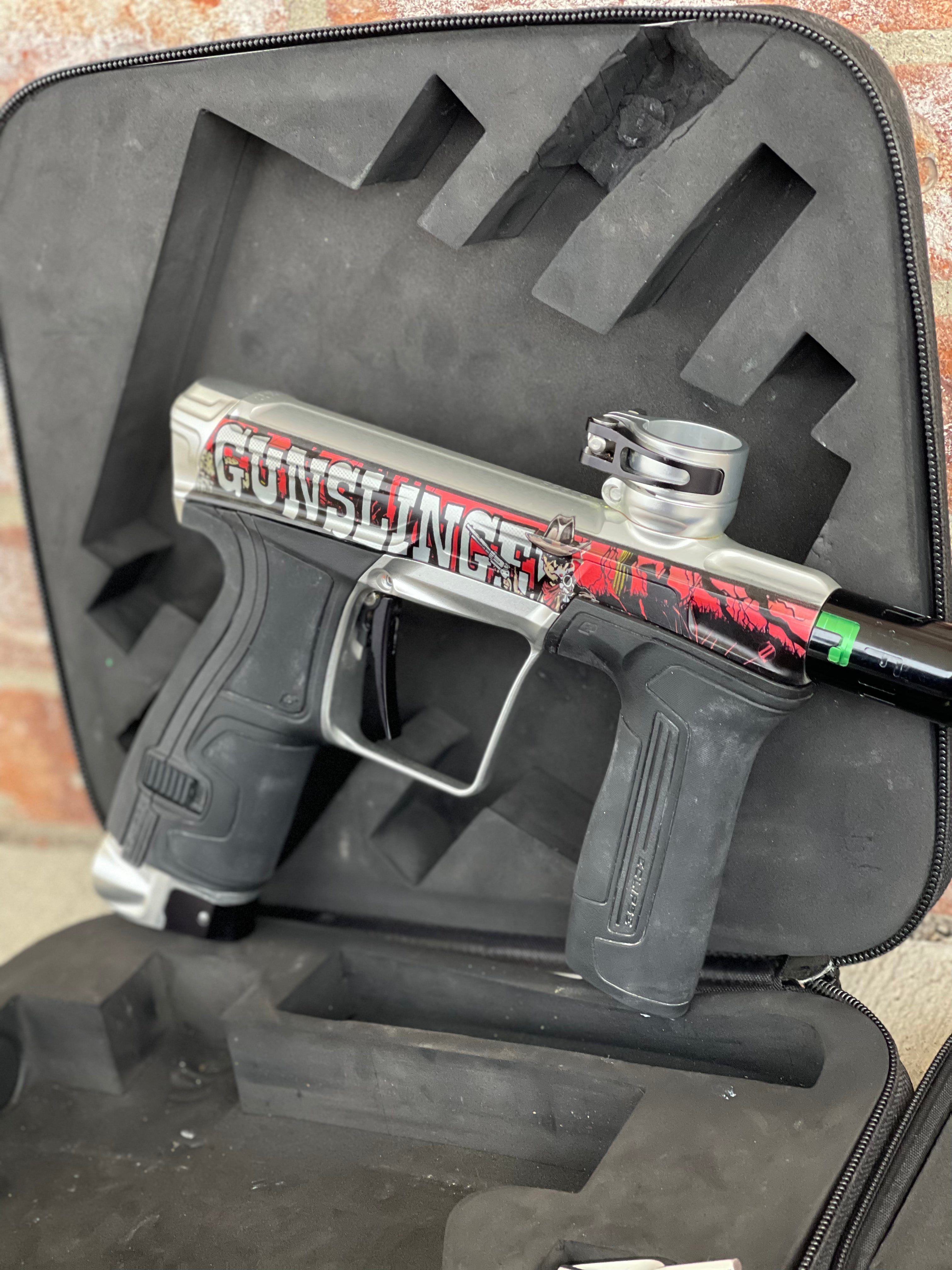 Used Planet Eclipse CS2 Paintball Gun - Gunslinger (Red/Black) LE #19 of 20 w/ Full Acculock Barrel Kit