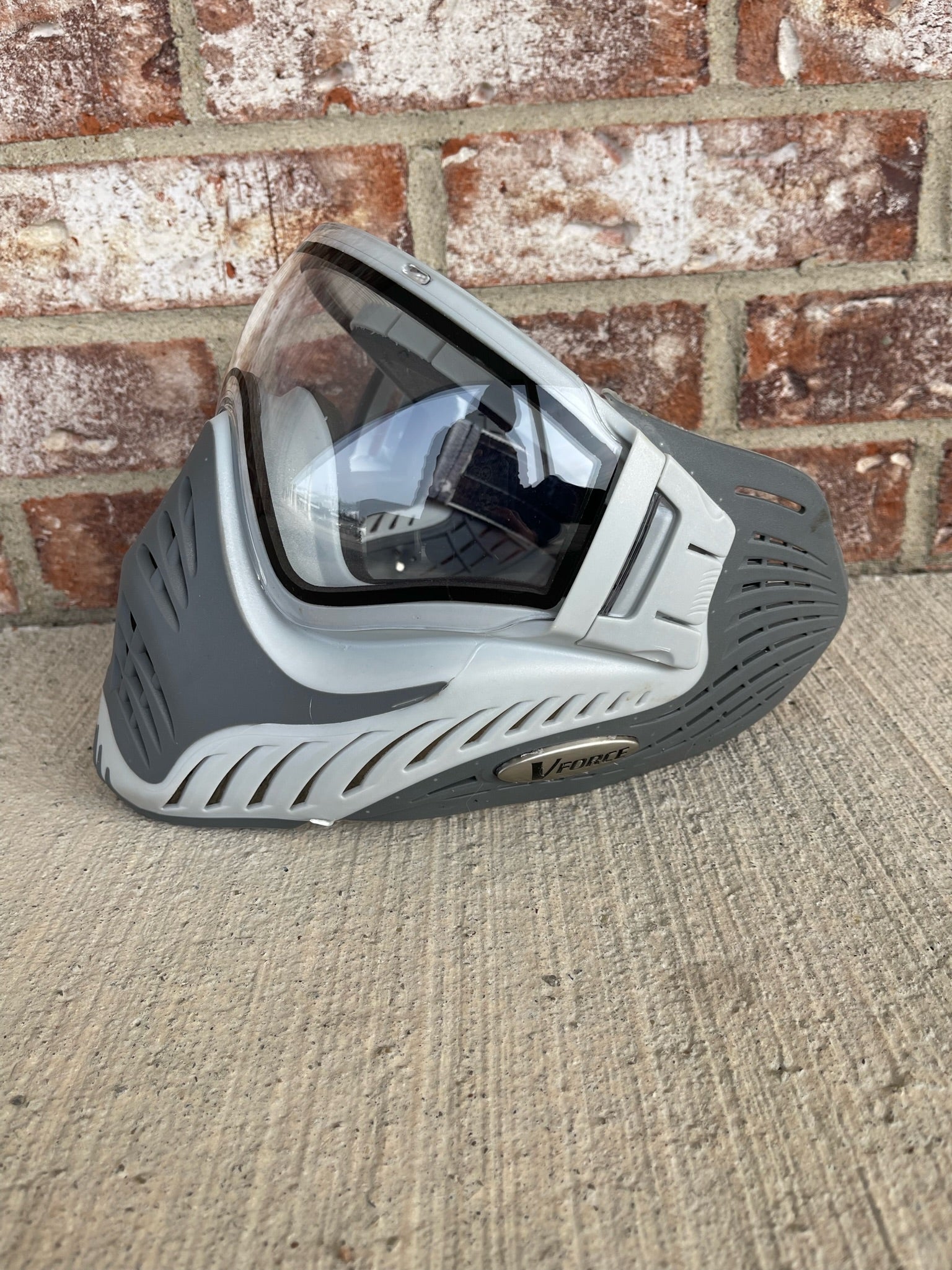 Used V-Force Profiler Paintball Mask - Grey/White w/Visor