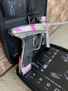 Used DLX Luxe X Paintball Gun - Silver Pink Splash