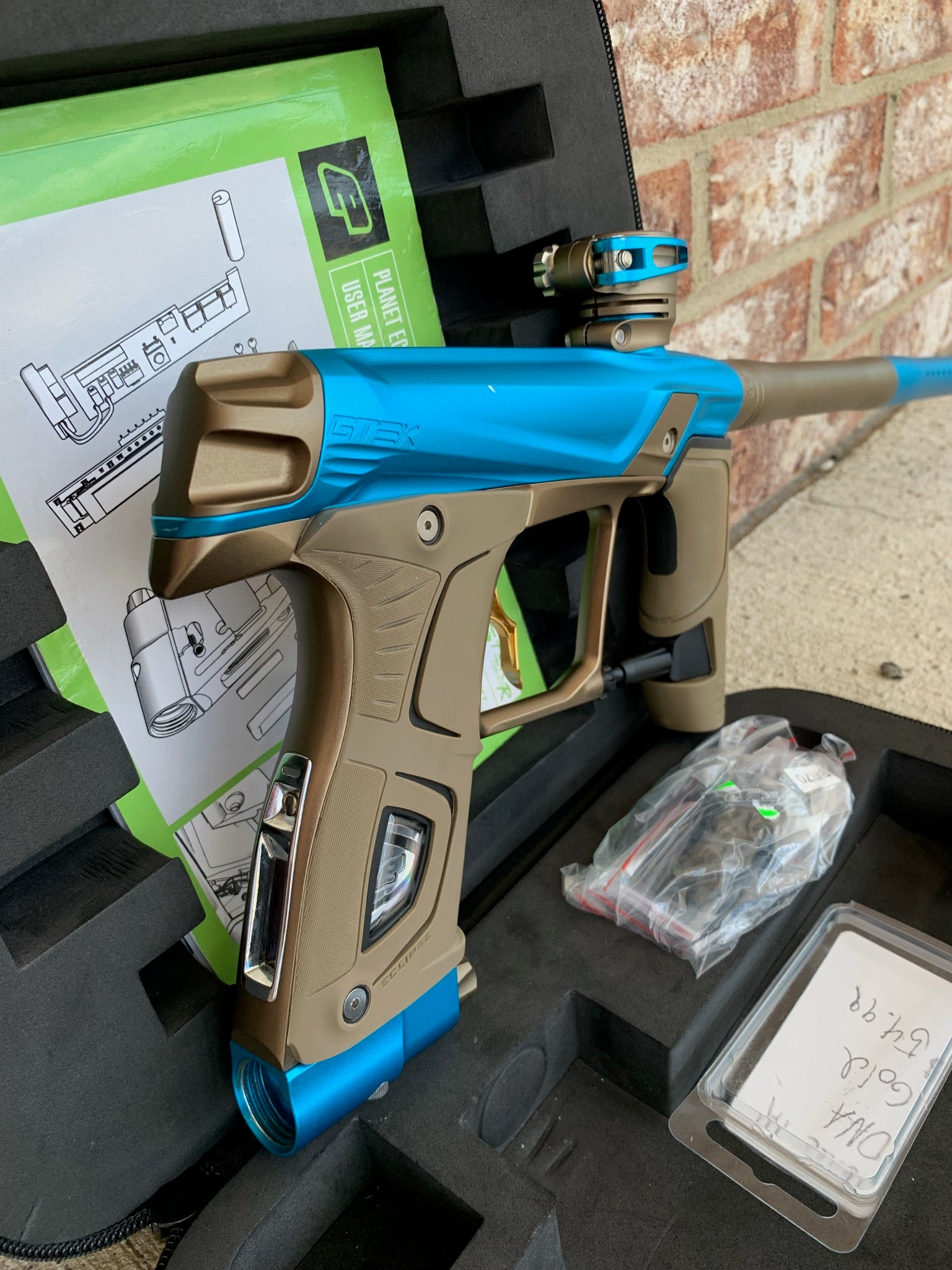 Planet Eclipse Gtek 160R Paintball Gun - Teal / Bronze