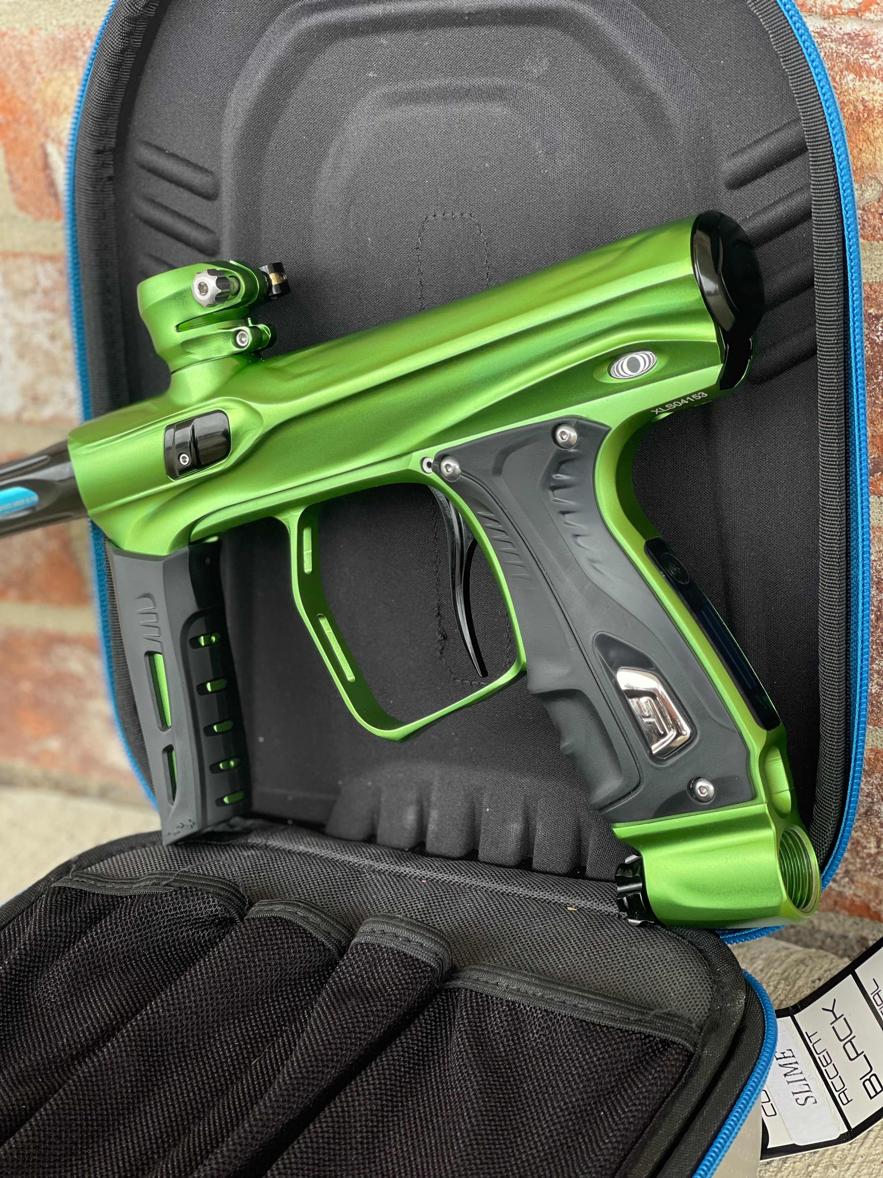 Used Shocker XLS Paintball Gun - Green / Black