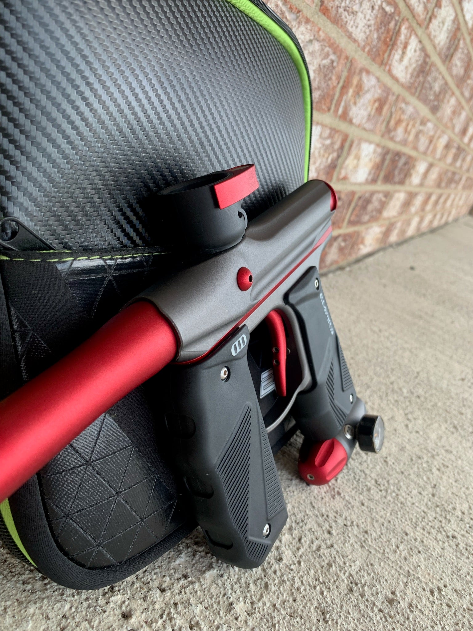 Used Empire Mini GS Paintball Gun - Pewter / Red