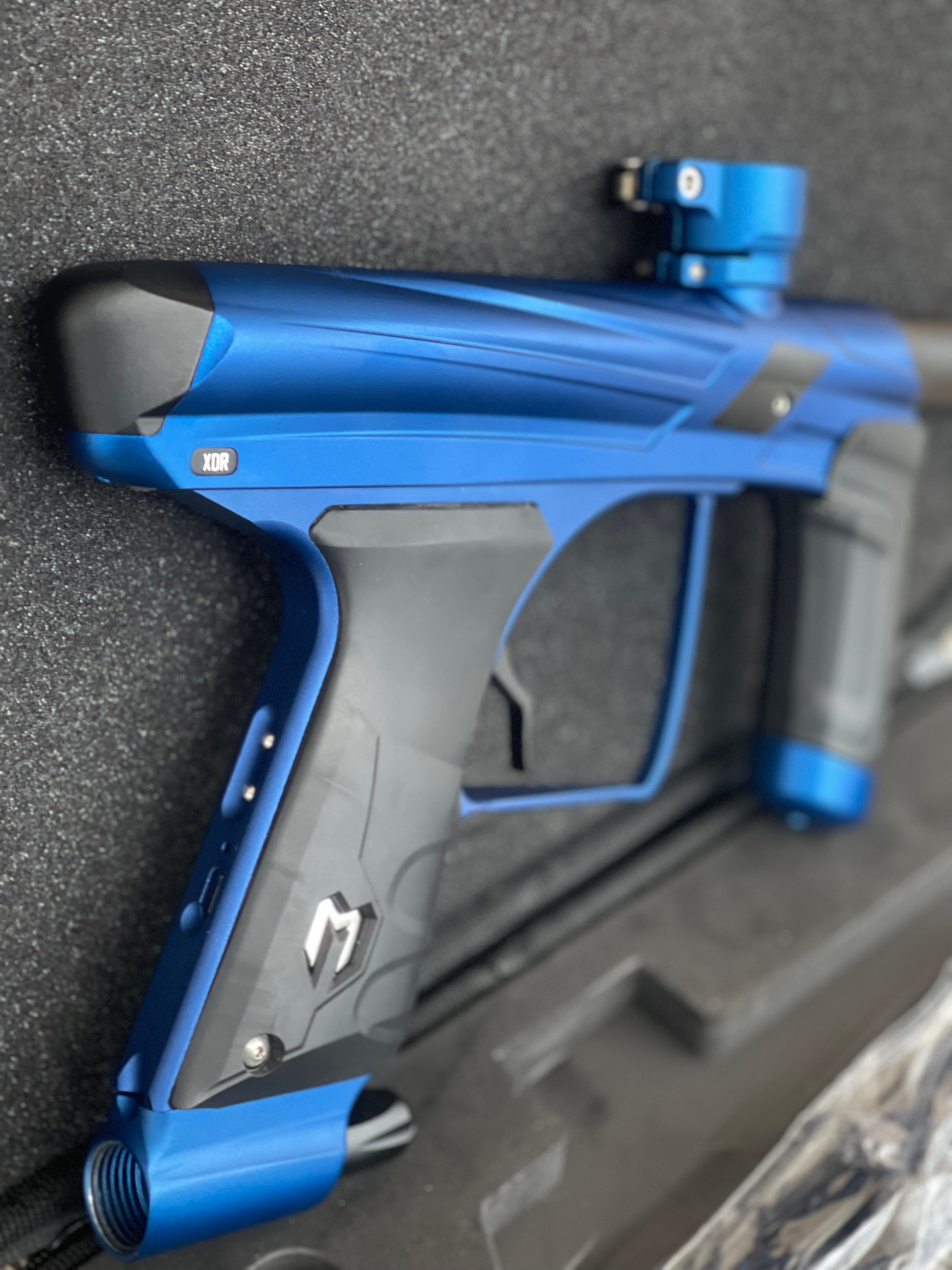 Used Macdev XDR Paintball Gun - Dust Blue with Mech Frame