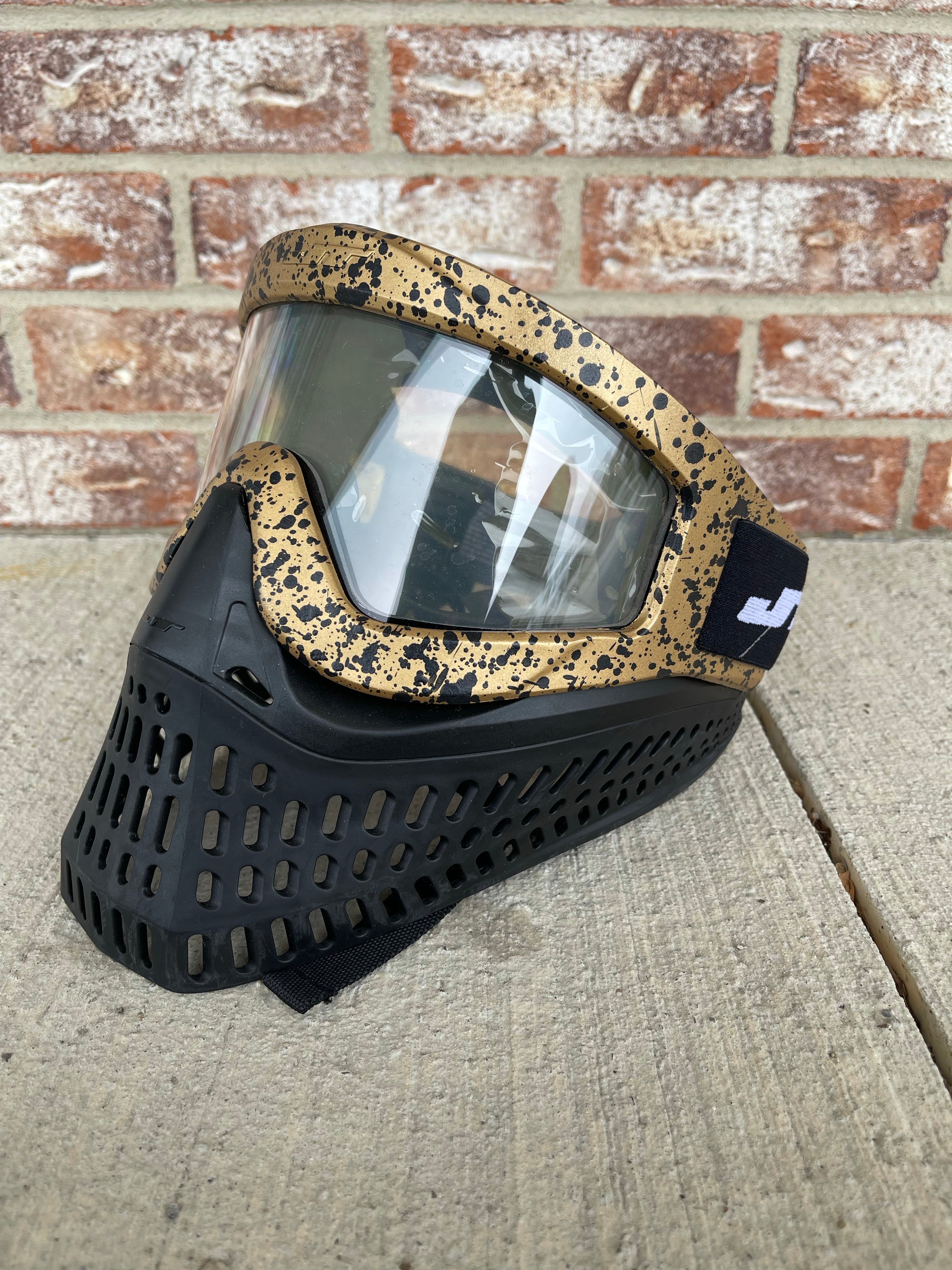 Used JT Proflex X Paintball Mask - Black / Tan