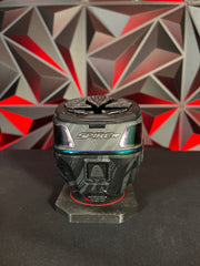 Used Virtue Spire IV Paintball Loader - Graphic Emerald w/ Speedfeed and Rain Lid