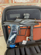 Used Planet Eclipse Etek 3 LT Paintball Gun - Dust Black w/ 14" American Flag Stiffi, POPS ASA, & Rampage Board