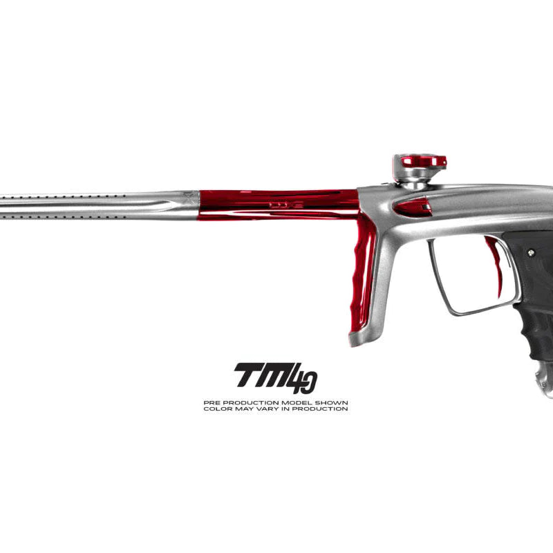 DLX Luxe TM40 Paintball Gun - Dust Silver/Polished Red