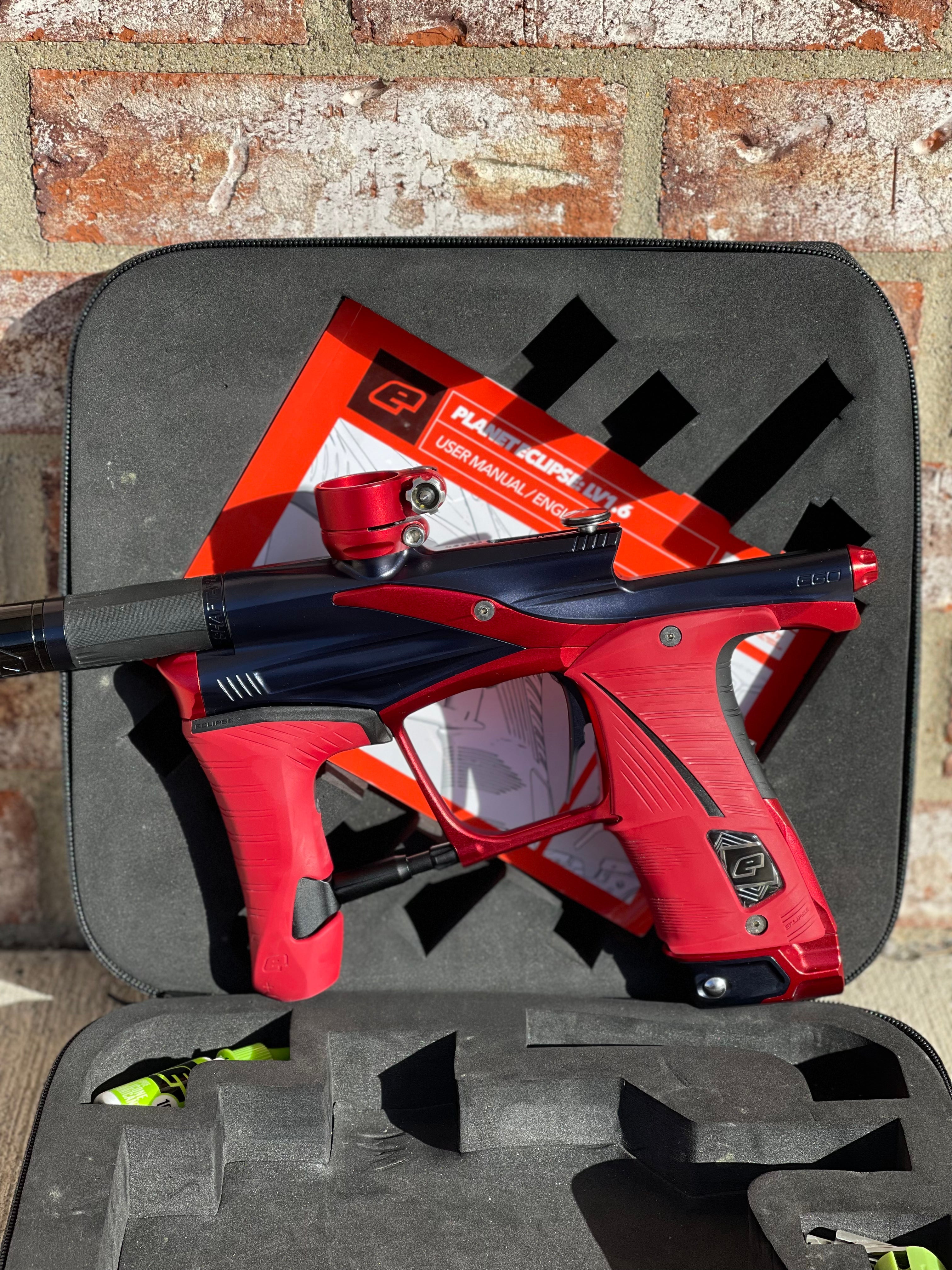 Used Planet Eclipse Lv1.6 Paintball Gun - Fire Opal w/Red Infamous