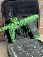 Used DLX Luxe Ice Paintball Gun - LE Dust Green/Black 3D Splash #7 of 20