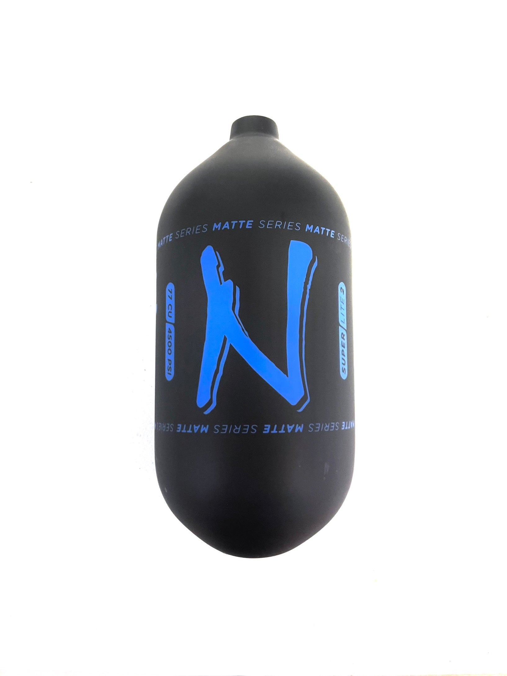 Ninja SL2 77/4500 "Matte Series" Carbon Fiber Paintball Tank BOTTLE ONLY - Black/Blue