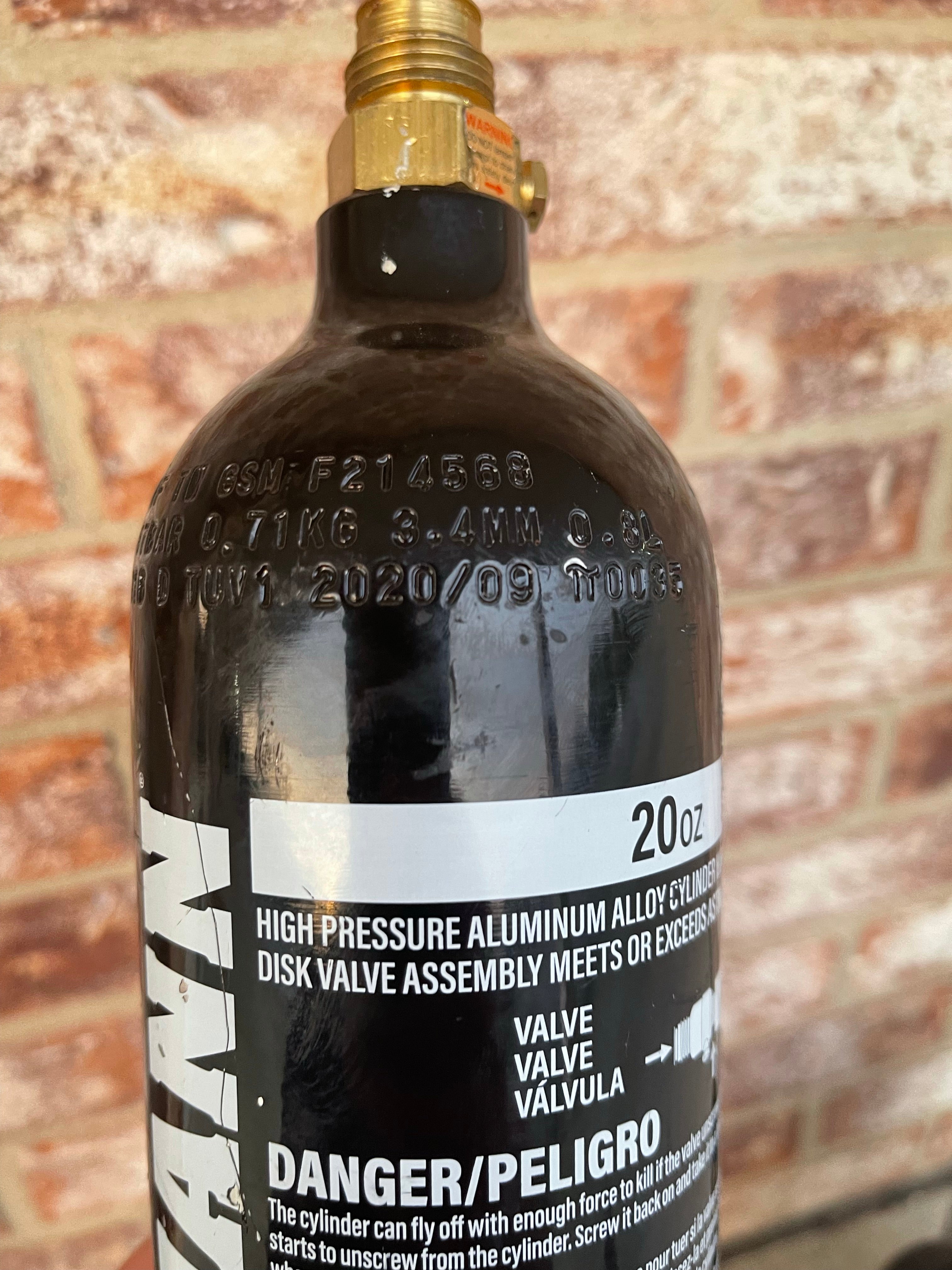 Used Tippmann / Maddog 20 Ounce CO2 Paintball Tanks Lot of 3