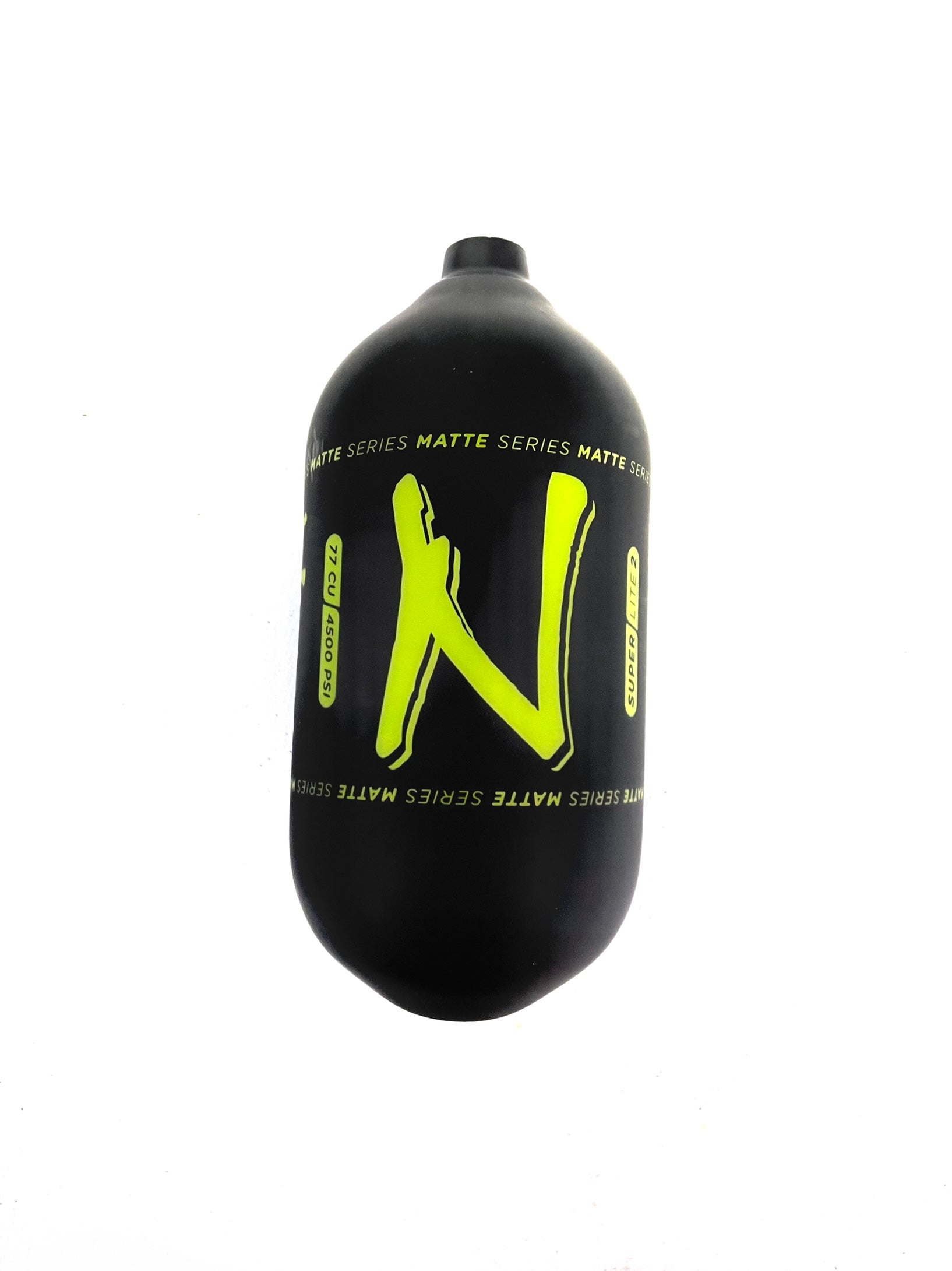 Ninja SL2 77/4500 "Matte Series" Carbon Fiber Paintball Tank BOTTLE ONLY - Black/Lime