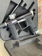 Used Planet Eclipse CS2 Paintball Gun - Black/Silver "Say Hello To My Little Friend" w/Silencio FL Tip