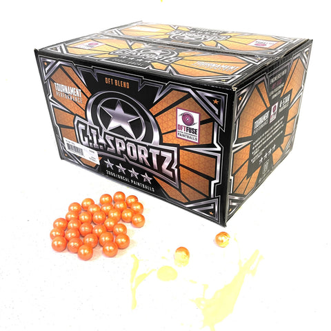 GI Sportz 4 Star Paintballs - 2000 Paintballs - Magma Shell - Yellow Fill