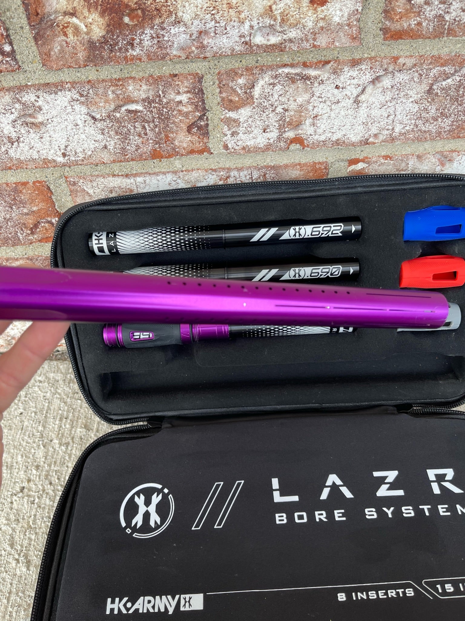 Used HK Army LAZR Barrel Kit - Dust Purple- Black Inserts - Autococker Thread