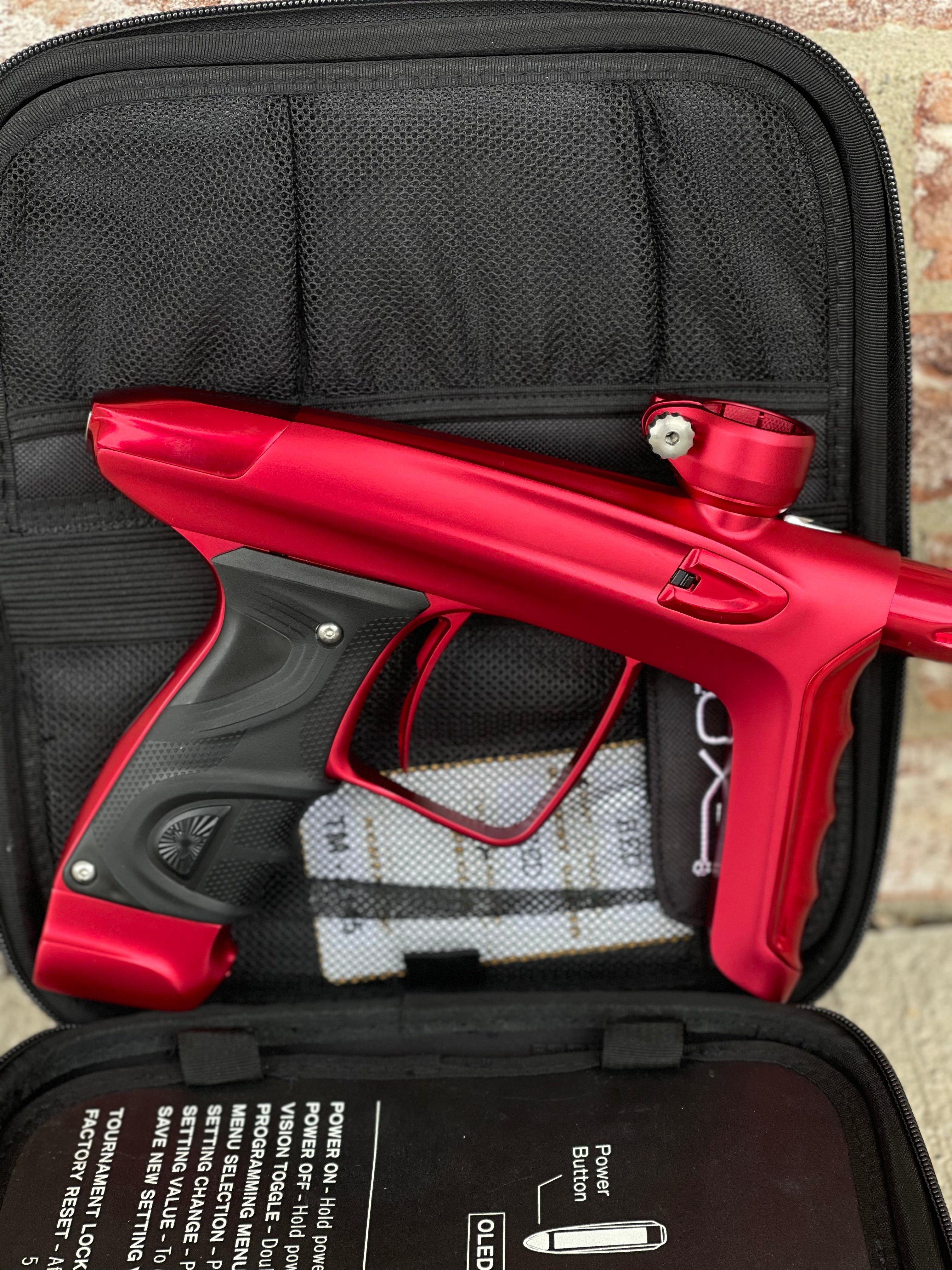 Used DLX Luxe TM40 Paintball Gun - Dust Red / Gloss Red