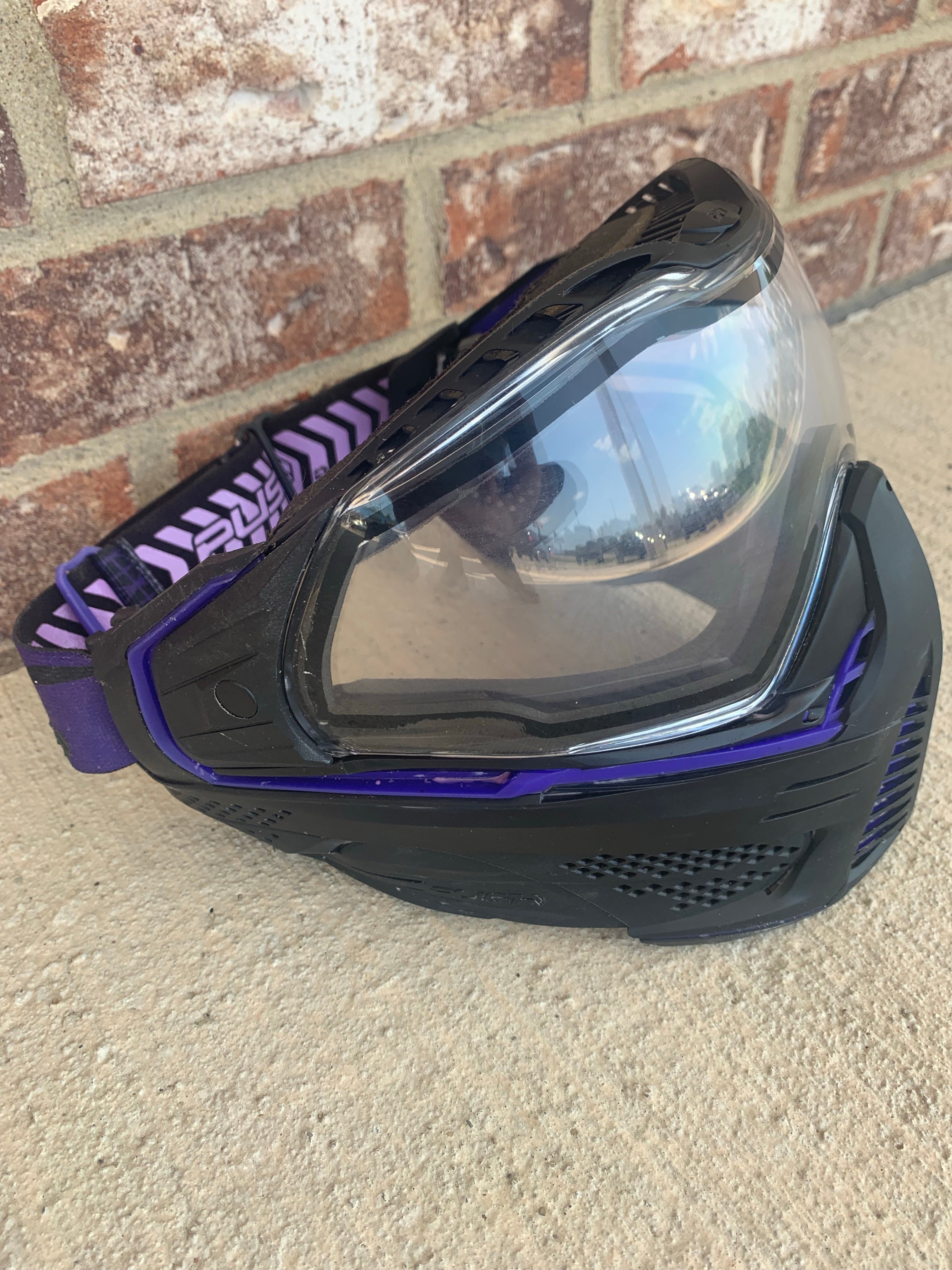 Used Push Unite Paintball Mask- Purple/Black