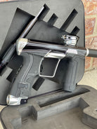 Used Planet Eclipse CS2 Paintball Gun - Black/Silver "Say Hello To My Little Friend" w/Silencio FL Tip