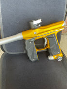 Used Empire Mini GS Paintball Gun w/ 2 Piece Barrel - Dust Gold / Silver w/ HK Army Exo 2.0 Marker Case