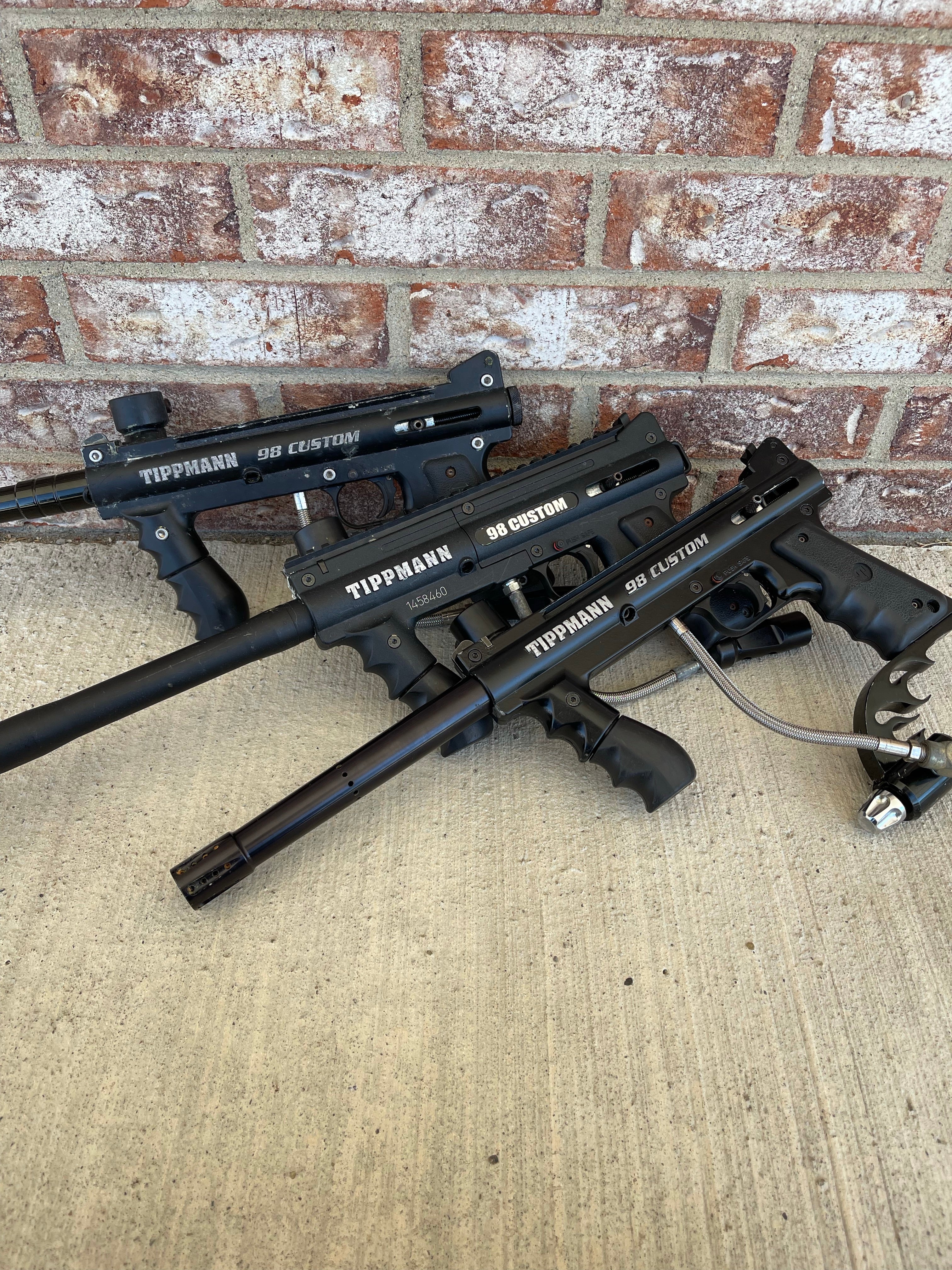 Used Tippmann 98 Paintball Gun - Lot of 3