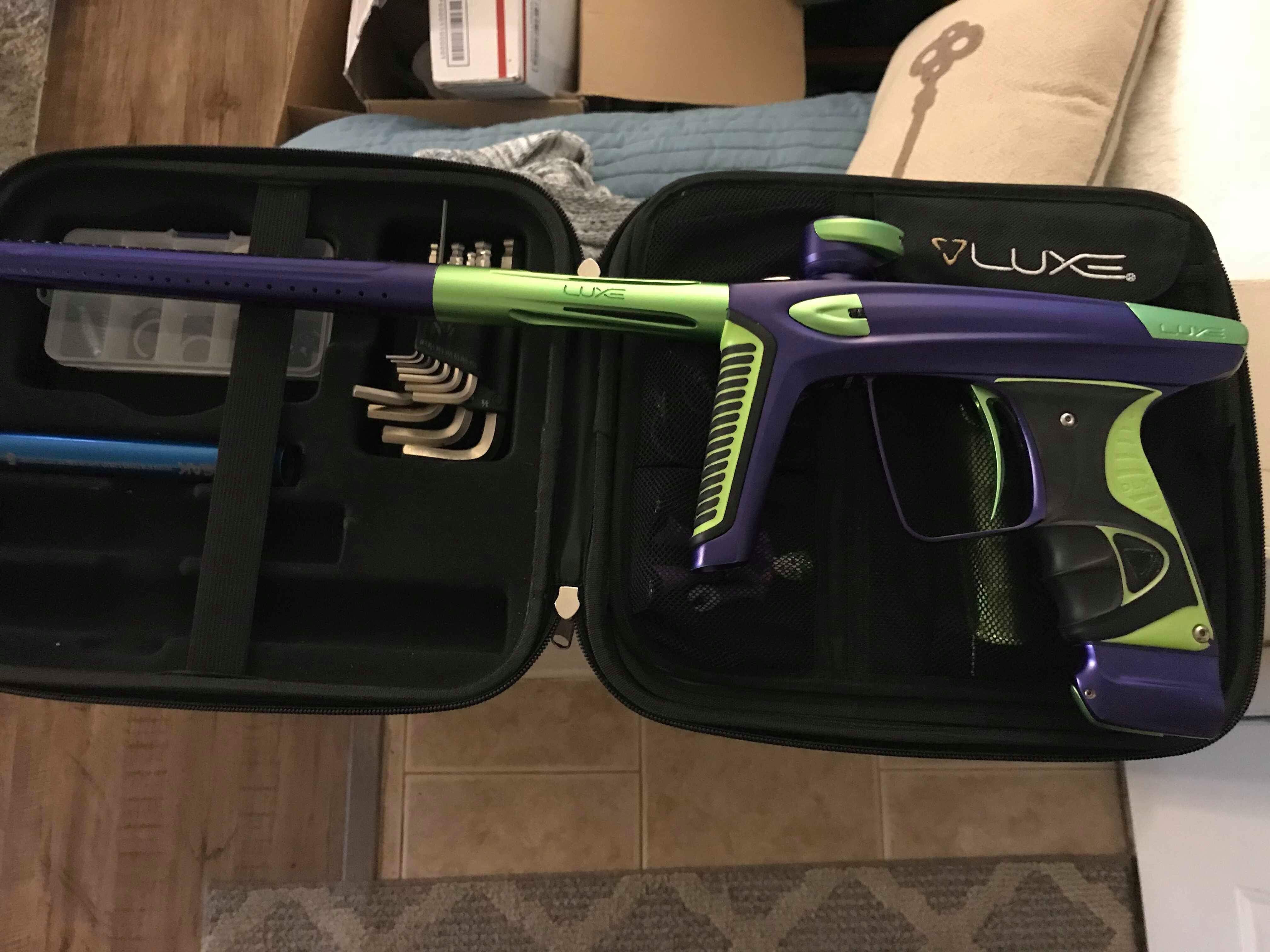 Used Purple/Lime DLX Luxe Ice Paintball Marker