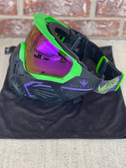 Used Bunker Kings CMD Paintball Mask - Sucker Tenticles w/ Soft Goggle Bag and Extra Lens