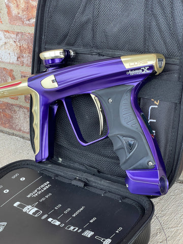 Used DLX Luxe X Paintball Gun - Polished Purple/Polished Gold - Anniversary Edition