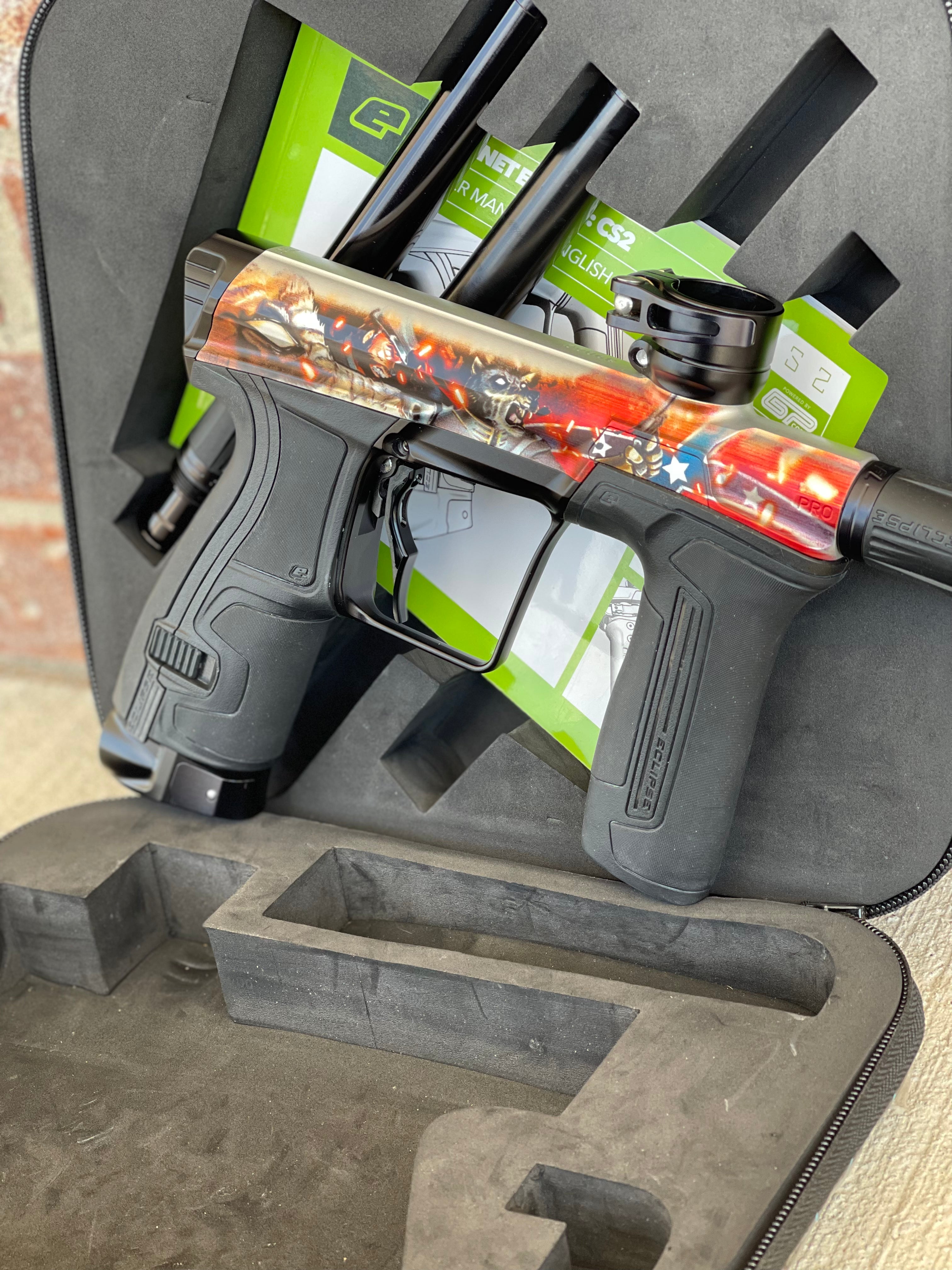 Used Planet Eclipse CS2 Pro Paintball Gun - LE Battlewolf w/Infamous Deuce Trigger