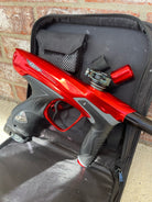 Used Dye DM15 Paintball Marker - Gloss Red w/ 2 UL Backs, Lockdown 2 Feedneck, SLAP ASA, Deuce Trigger