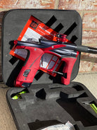 Used Planet Eclipse LV1.6 Paintball Gun - Black / Red w/ Red Grip Kit