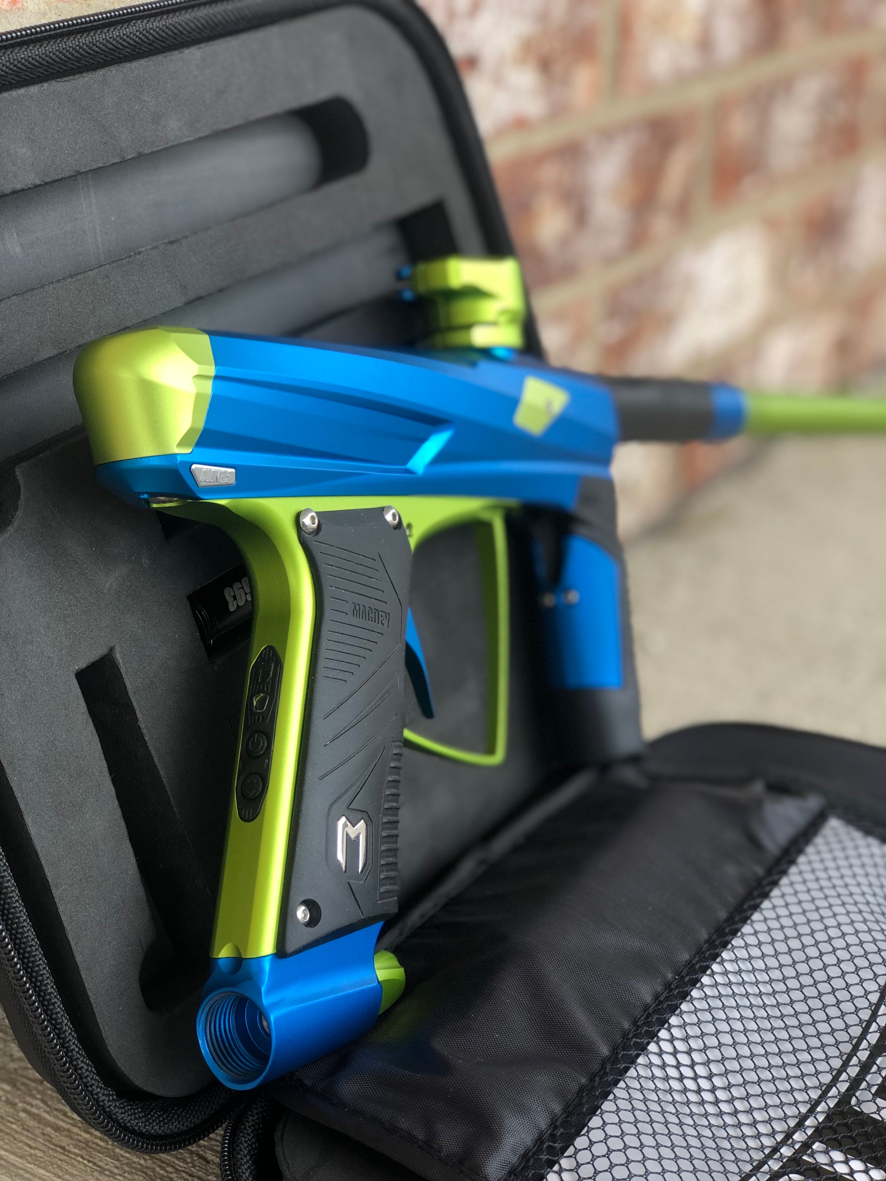 Macdev Used MacDev Clone 5 Infinity Paintball Gun - Aqua/Lime – Punishers ...