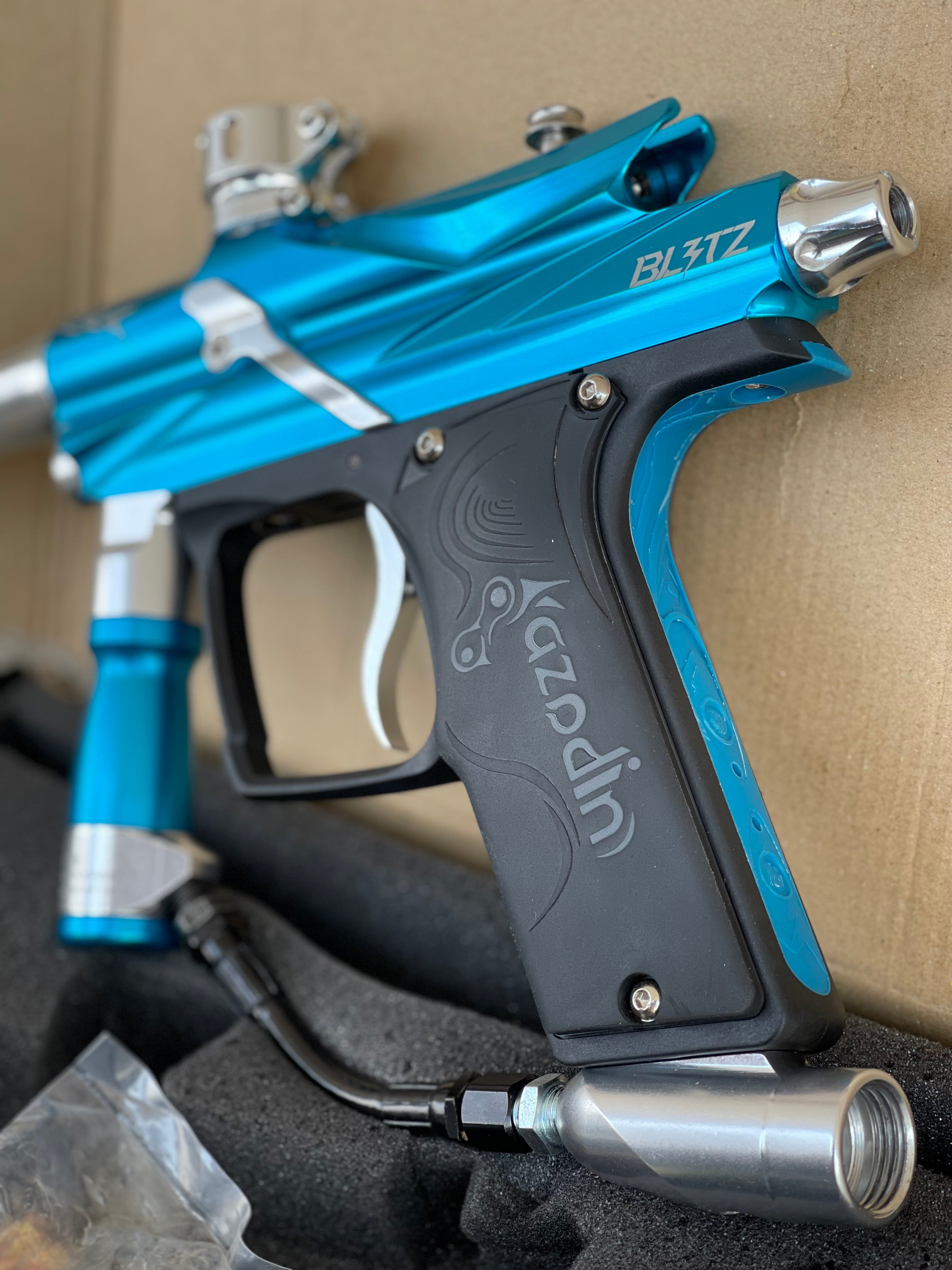 Used Azodin Blitz Paintball Gun - Blue / Silver