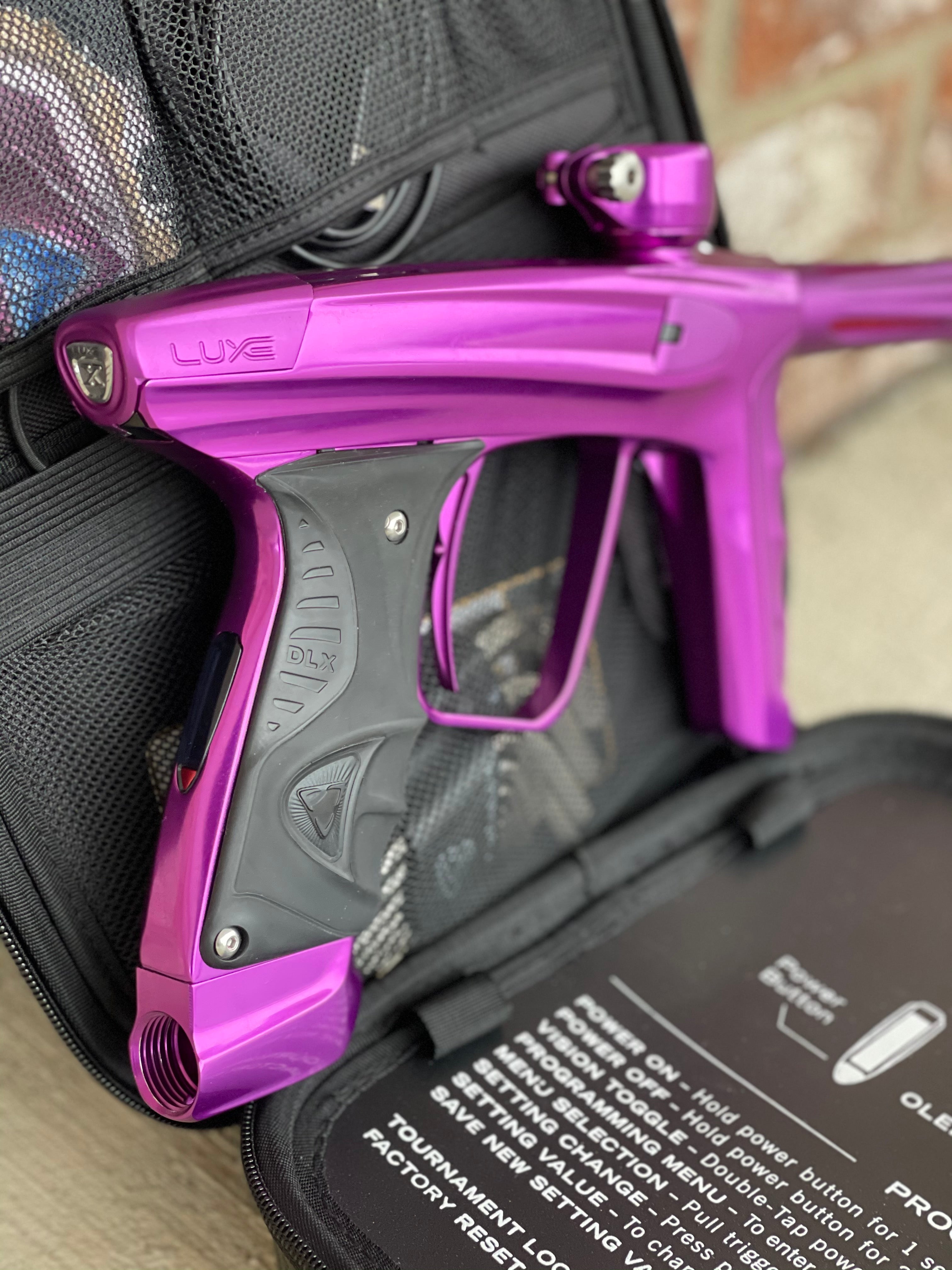 Used DLX Luxe X Paintball Gun - Gloss Purple / Dust Purple