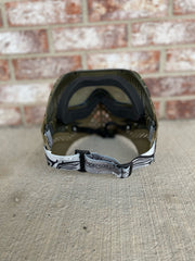 Used V-Force Grill SE Paintball Mask - Woodland Camo w/ 2 Lenses, Visor, and Soft Goggle Bag