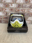 Used V-Force Grill Paintball Mask - SE White on Lime w/Visor