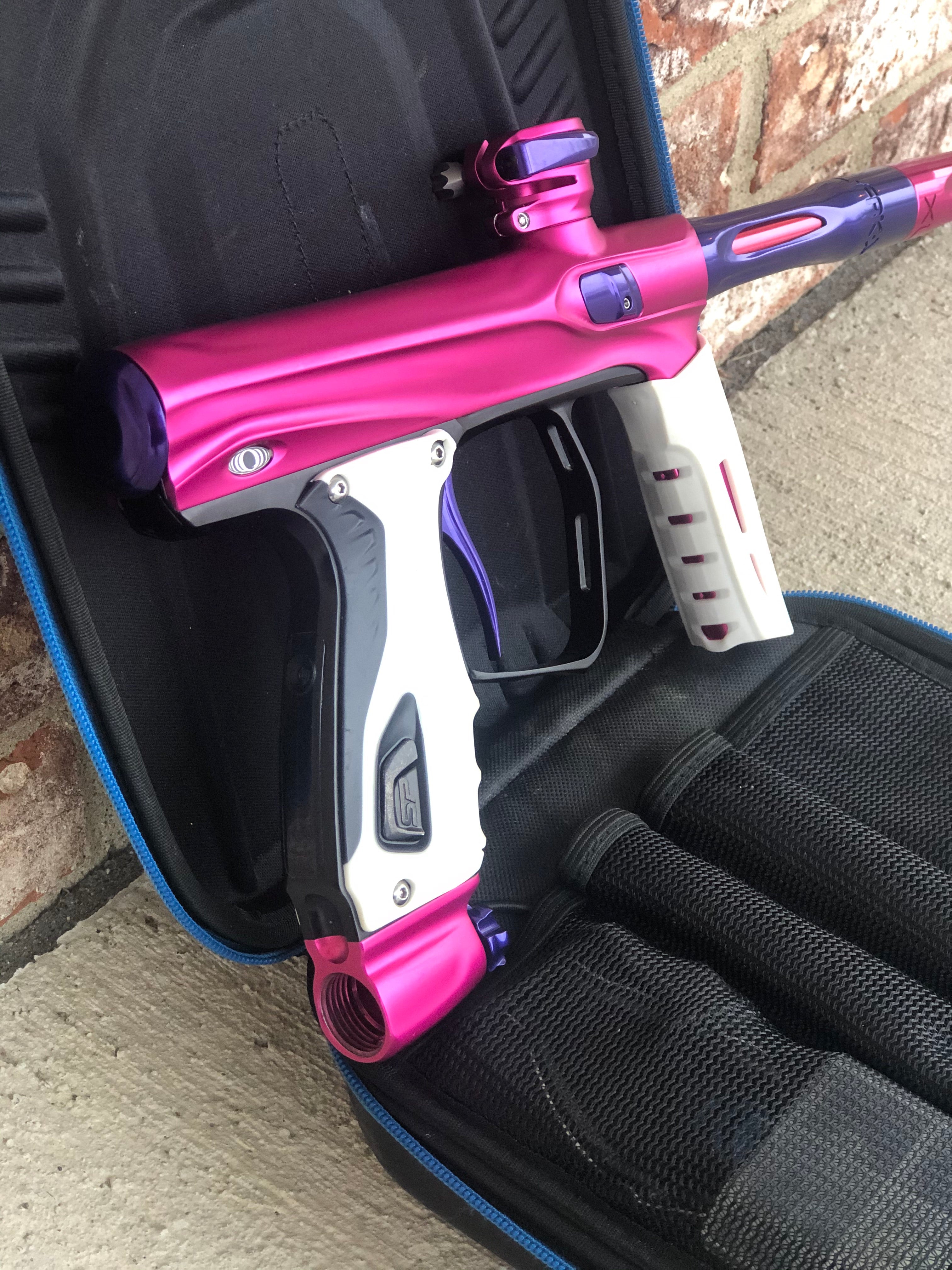 Used SP Shocker XLS Paintball Gun - Pink/Purple