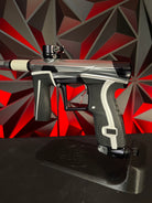 Used Planet Eclipse Geo 4 Paintball Gun - Silver/Black w/ 3 FL Inserts and Infamous Deuce Trigger