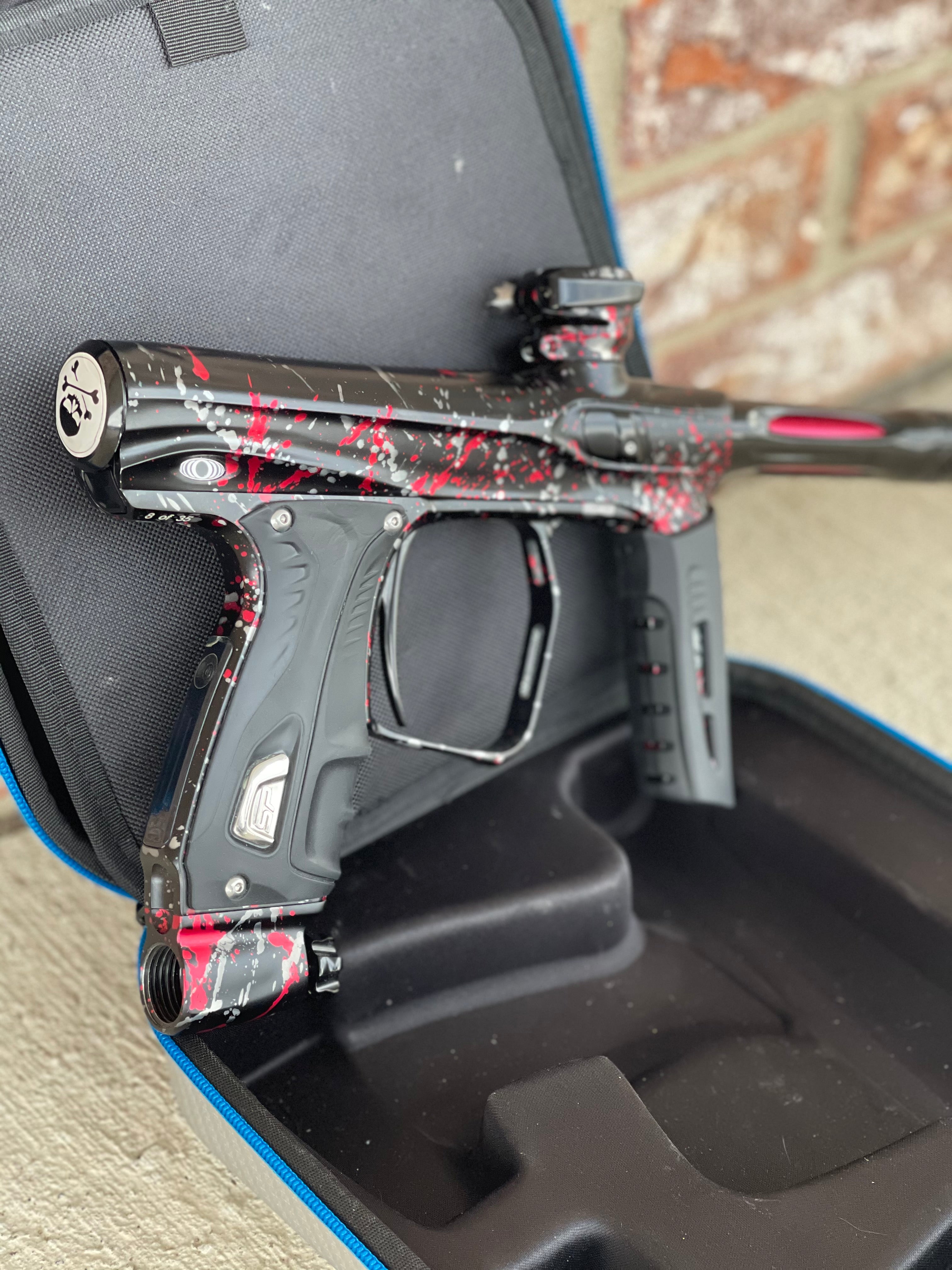 Used Shocker XLS Paintball Gun - Punishers Edition #8 - w/ Adrenaline CVO Frame