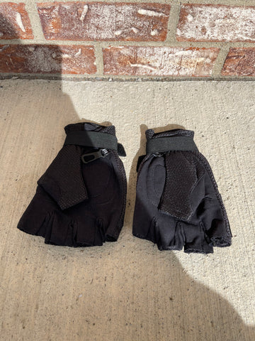 Used Exalt Half Finger Tactical Gloves - Black - L/XL