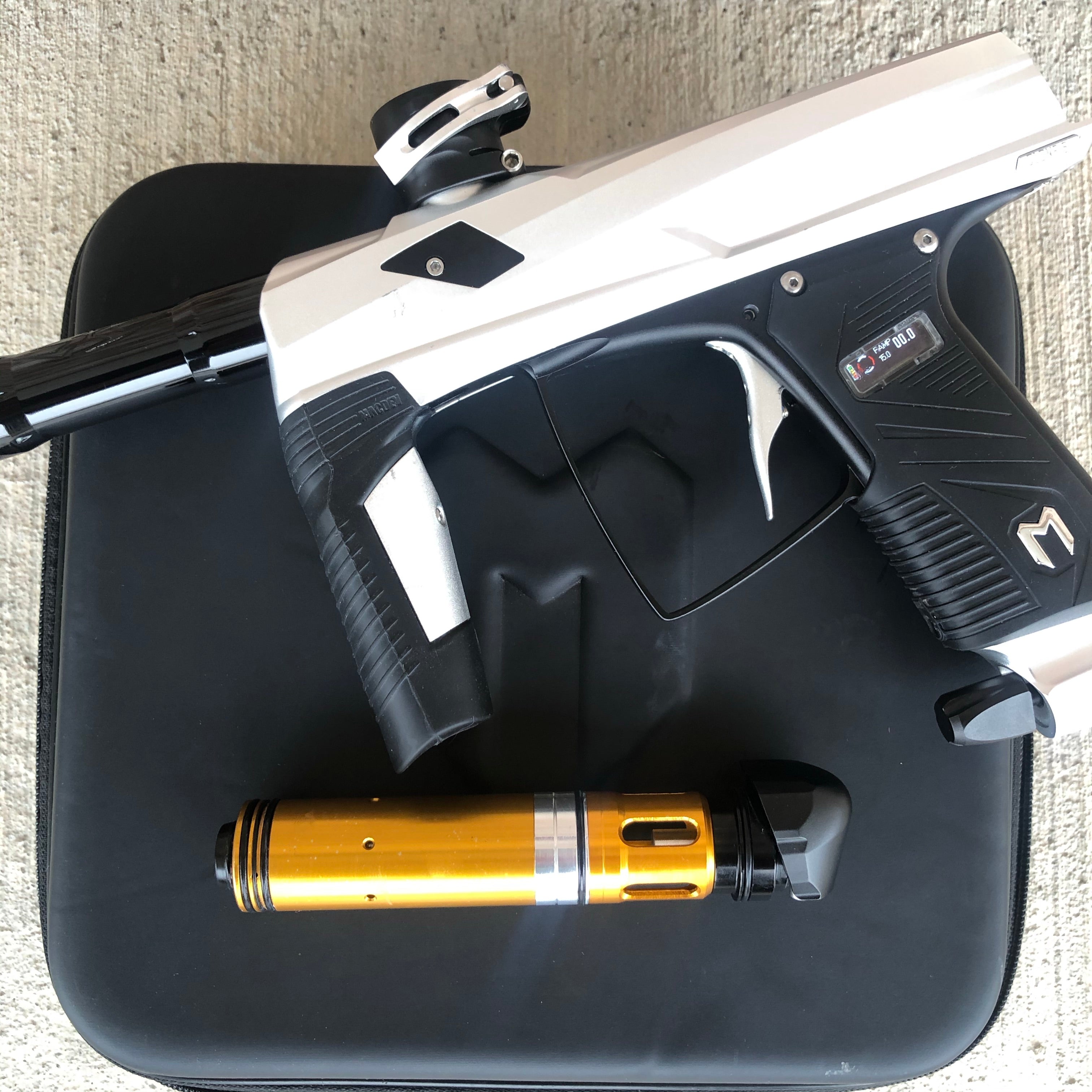 Used MacDev Clone 5 Infinity Paintball Gun - Silver/Black (Stormtroope