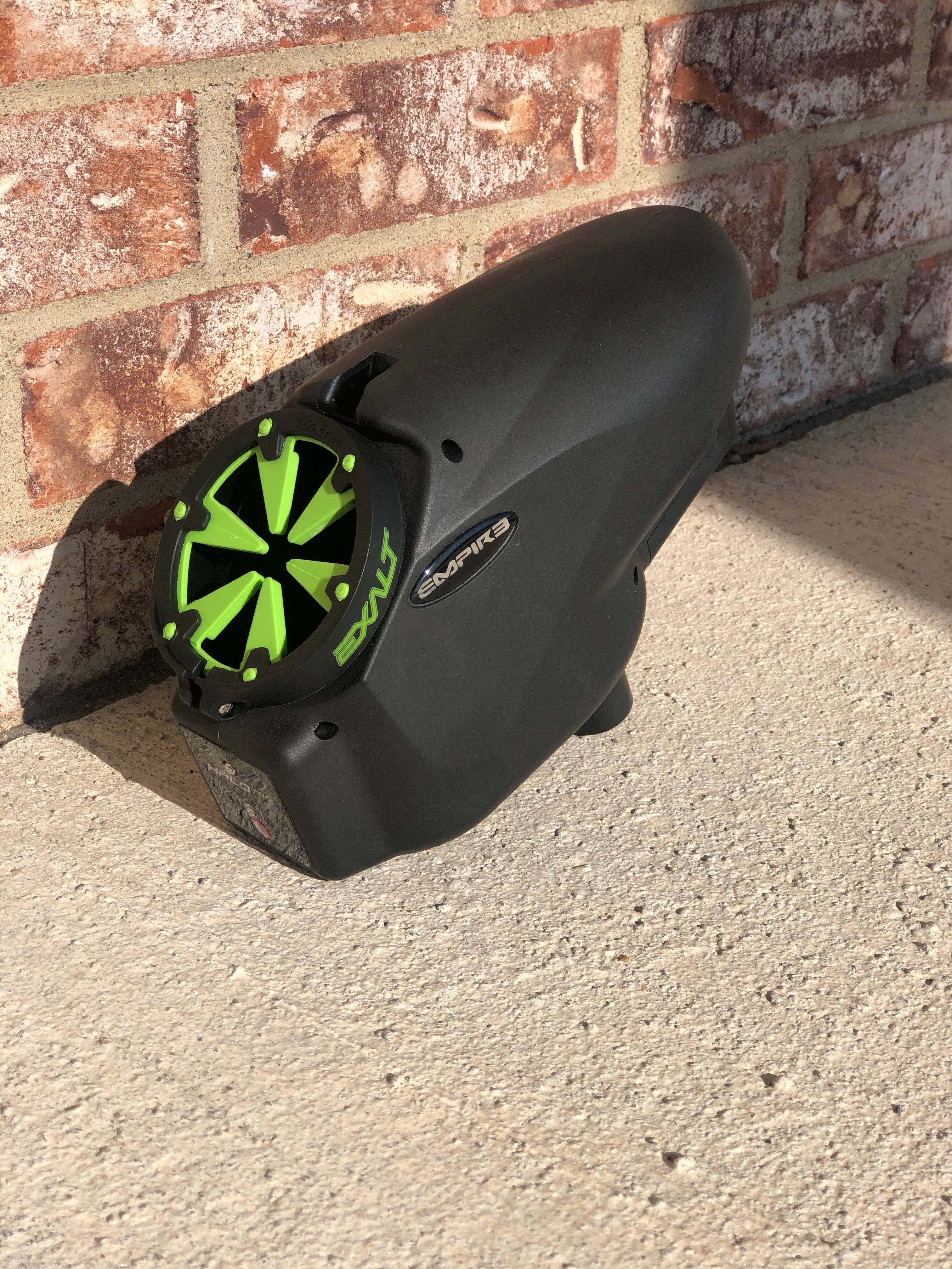 Used Empire Halo 2 Paintball Loader with Exalt Lime Speed Feed