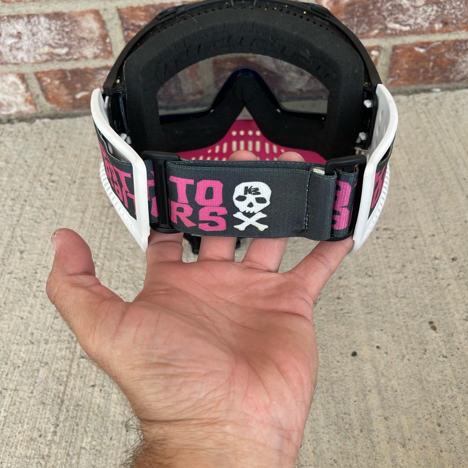 Used JT Proflex Paintball Mask - Custom Build - Black/Pink/White
