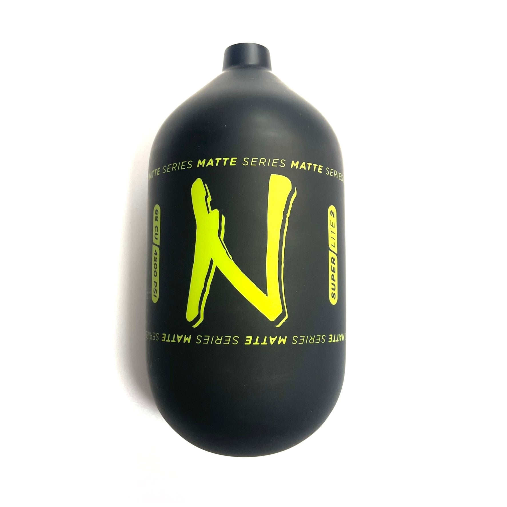 Ninja SL2 68/4500 "Matte Series" Carbon Fiber Paintball Tank BOTTLE ONLY - Black/Lime