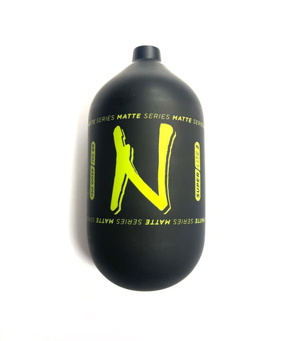 Ninja SL2 68/4500 "Matte Series" Carbon Fiber Paintball Tank BOTTLE ONLY - Black/Lime