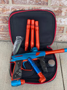 Used Empire Vanquish GT Paintball Maker - Blue/Orange w/ Full Barrel Kit