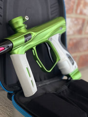 Used Shocker XLS Paintball Marker- Green w/ Extra Inserts and White Grips