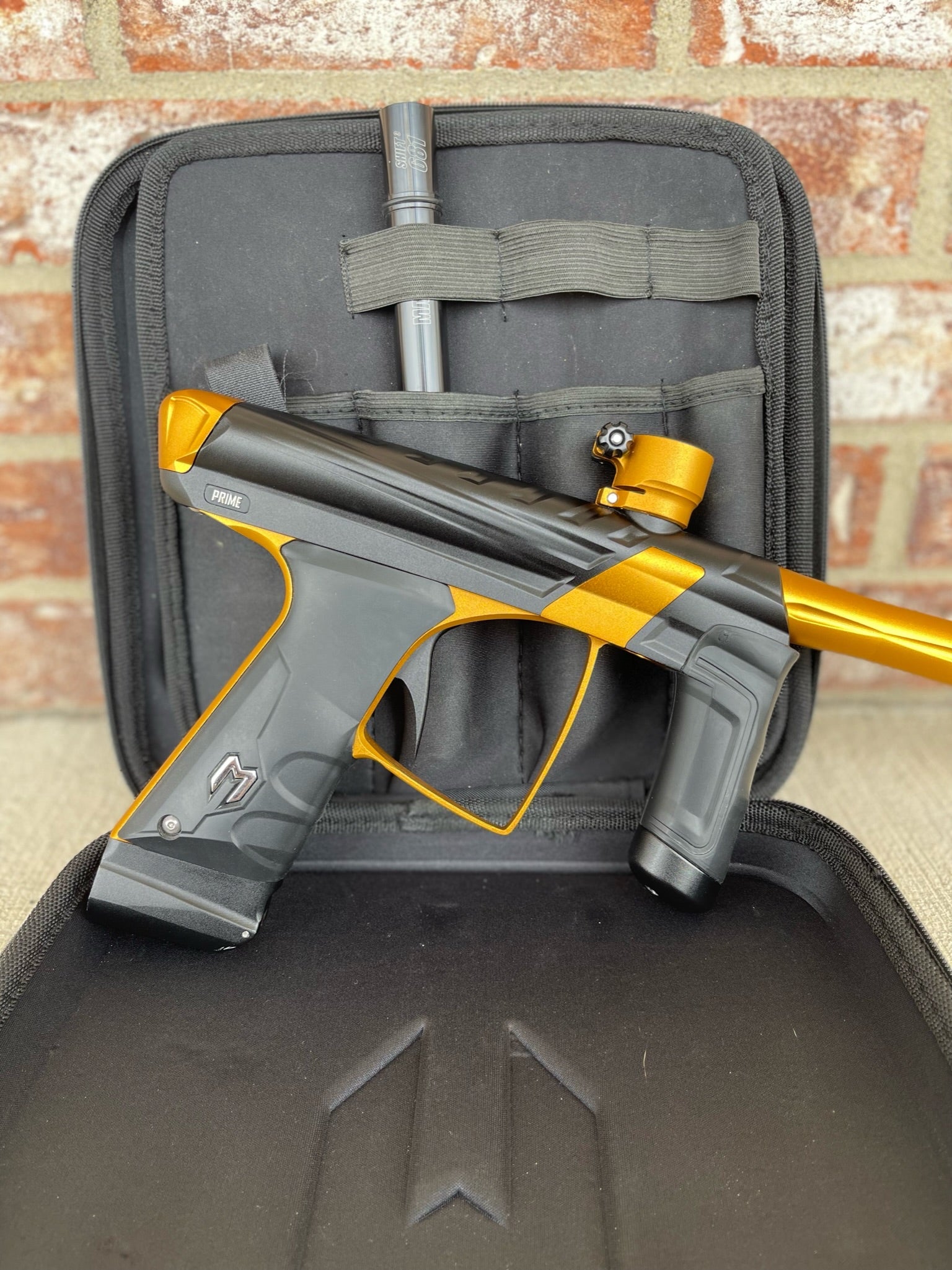 Used MacDev Prime XTS Paintball Gun - Dust Black/Gold